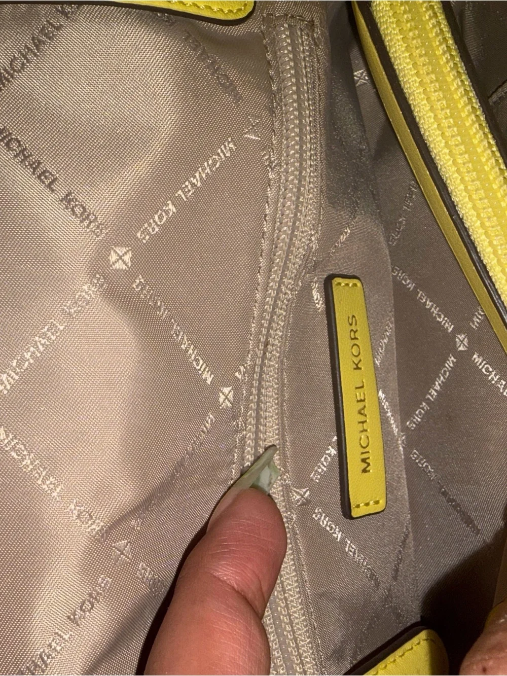 Michael Kors Bright Yellow Quilted Chain Shoulder Bag